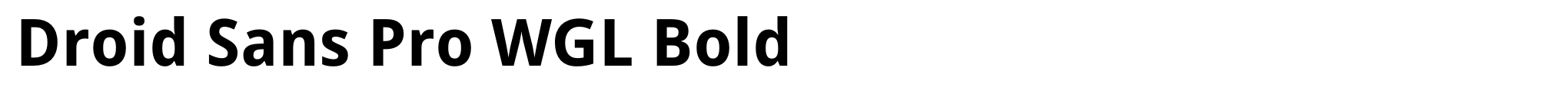 Droid Sans Pro WGL Bold image